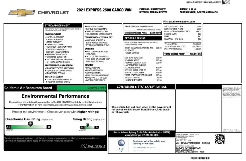 Florida Fine Cars - Used CHEVROLET EXPRESS 2021 MARGATE CARGO 2500