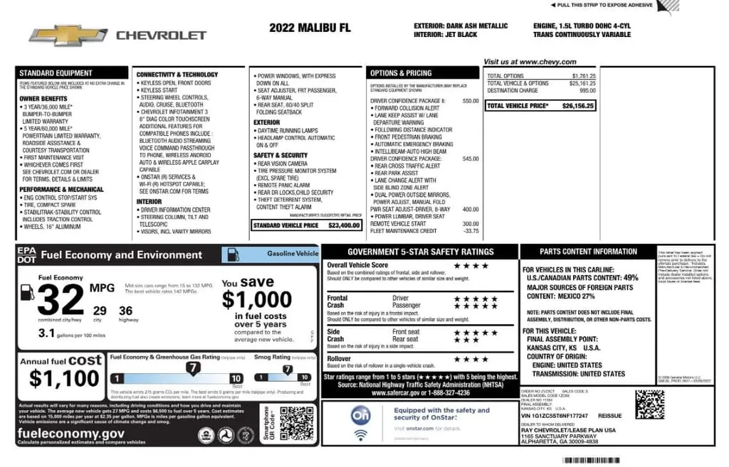 Florida Fine Cars - Used CHEVROLET MALIBU 2022 MARGATE LS