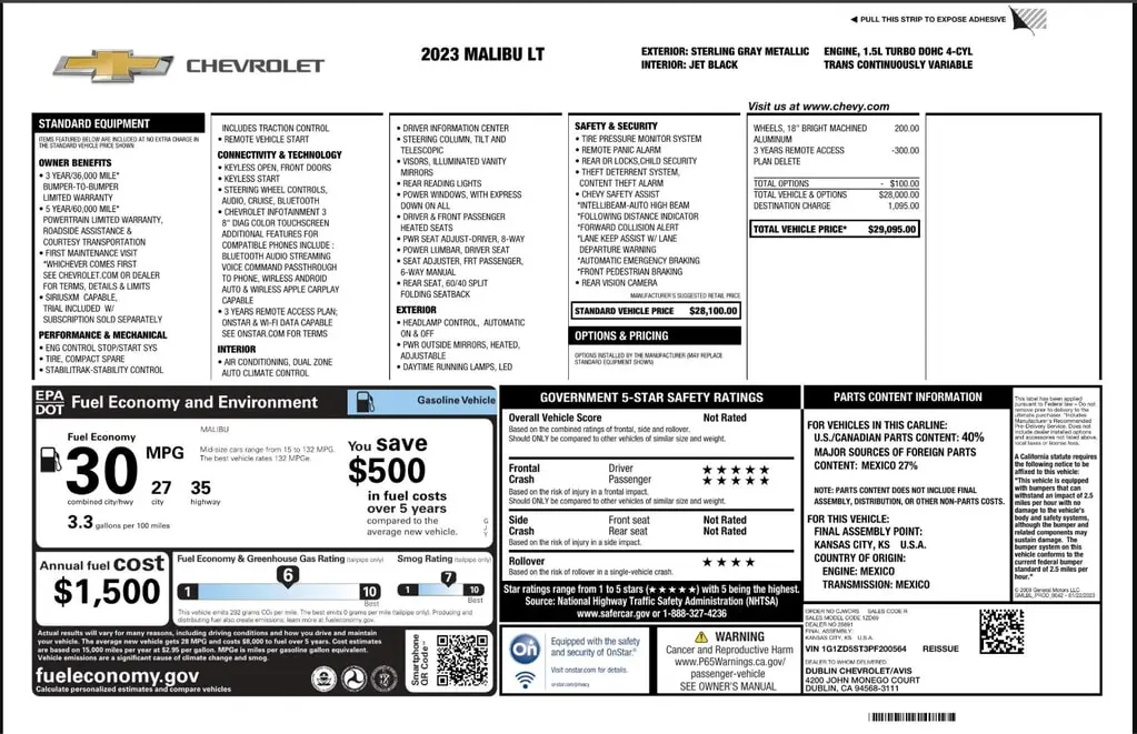 Florida Fine Cars - Used CHEVROLET MALIBU 2023 WEST PALM LT