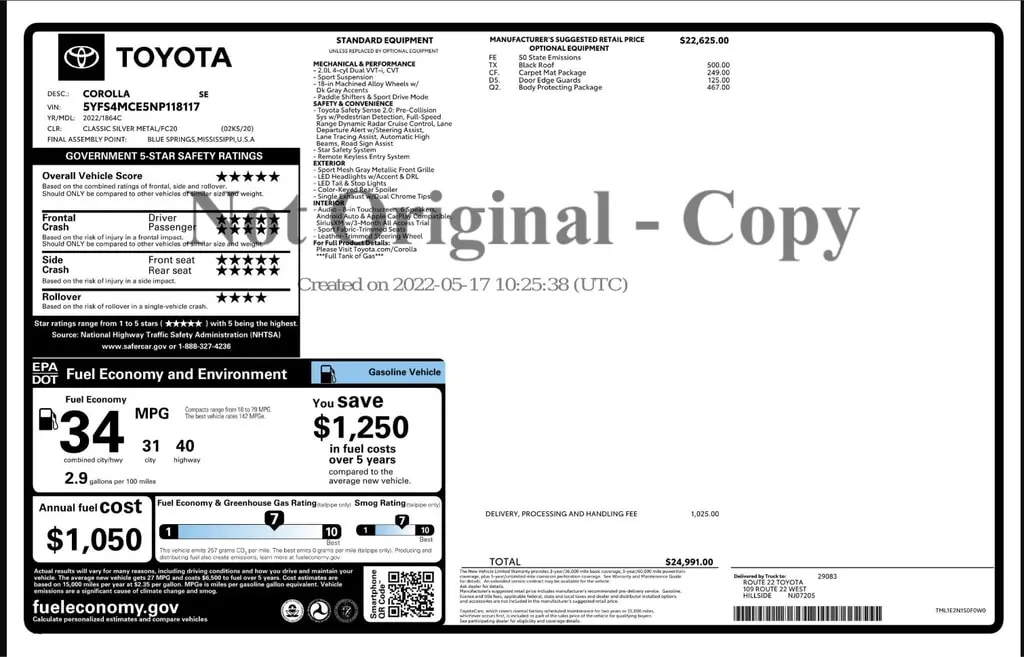 Florida Fine Cars - Used TOYOTA COROLLA 2022 WEST PALM SE