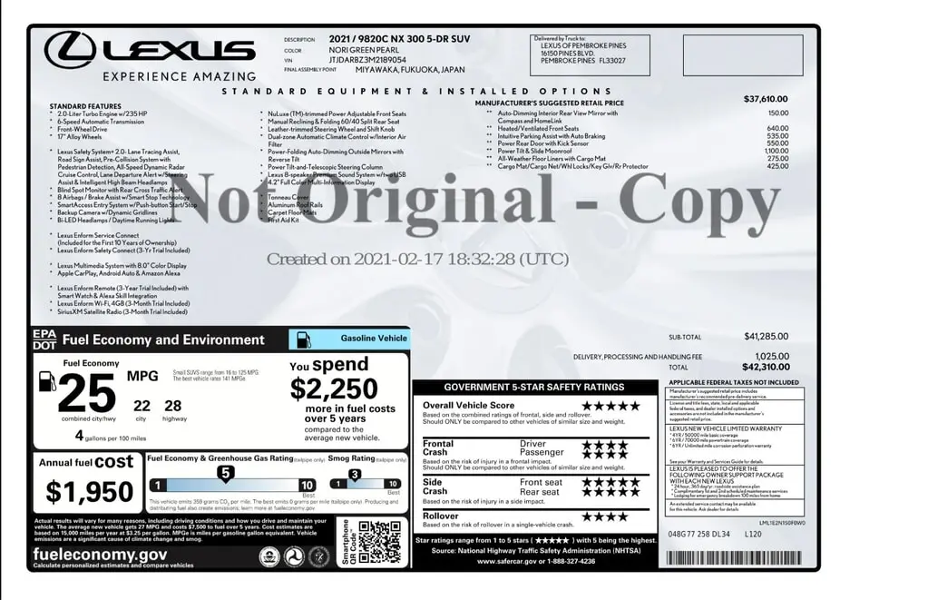 Florida Fine Cars - Used LEXUS NX 2021 WEST PALM NX 300