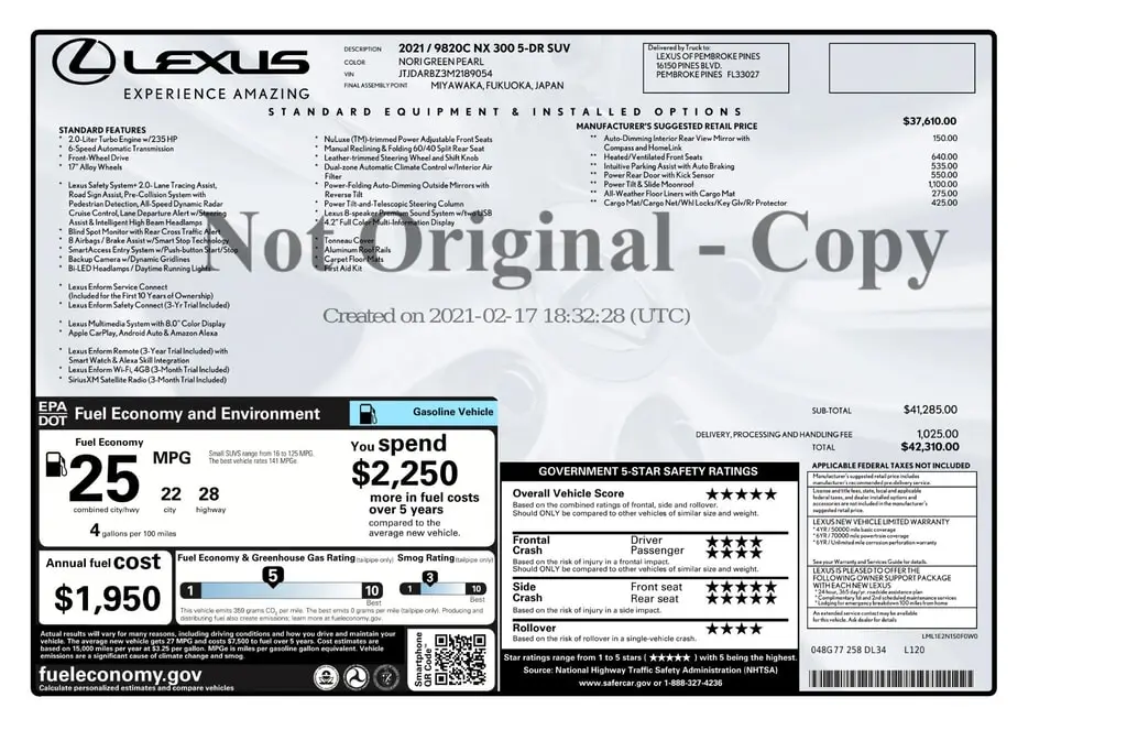 Florida Fine Cars - Used LEXUS NX 2021 WEST PALM NX 300