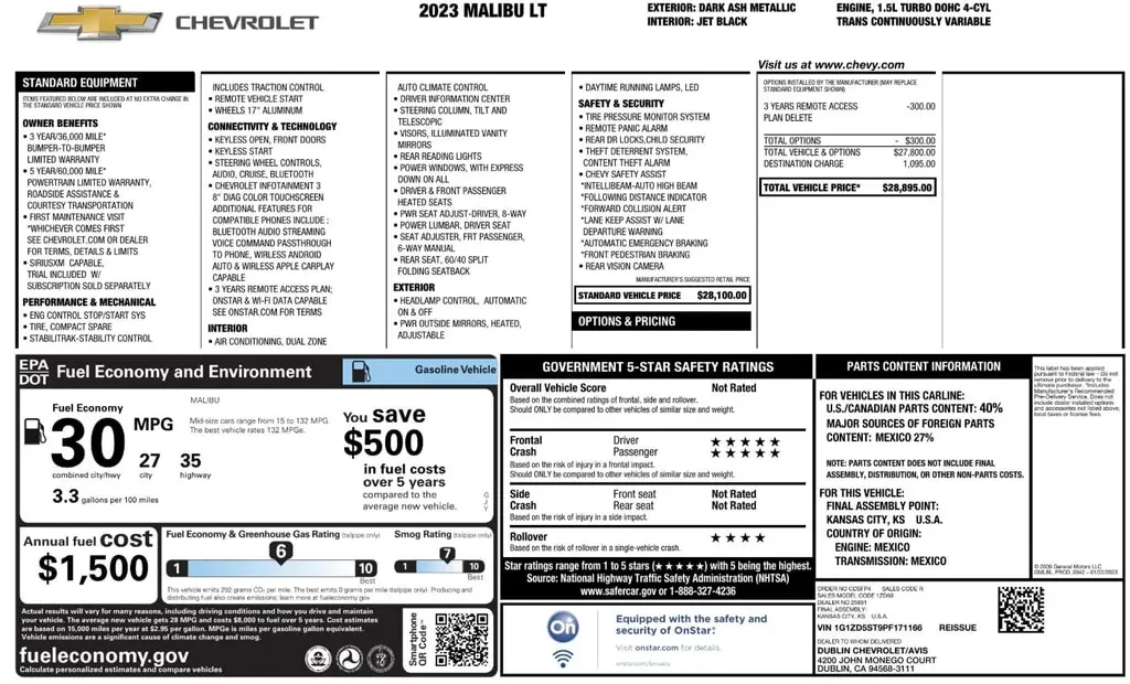 Florida Fine Cars - Used CHEVROLET MALIBU 2023 ORLANDO LT