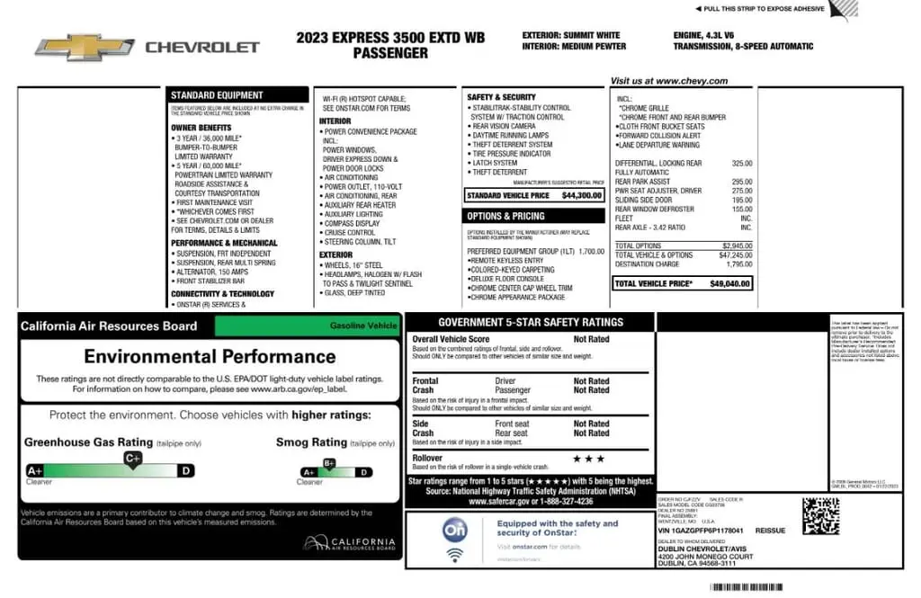Florida Fine Cars - Used CHEVROLET EXPRESS PASSENGER 2023 MIAMI LT