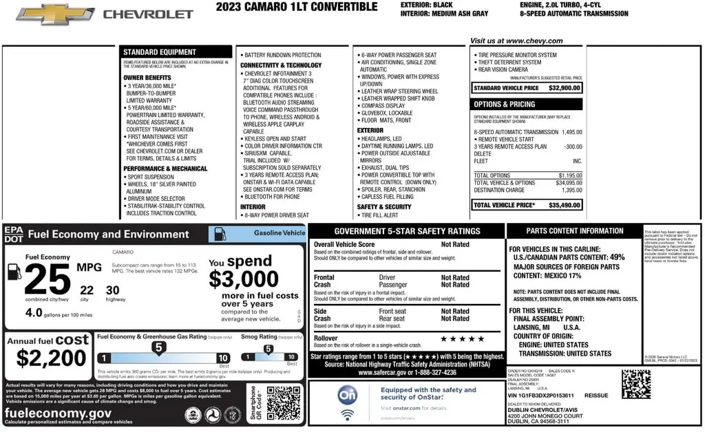 Florida Fine Cars - Used CHEVROLET CAMARO 2023 ORLANDO 1LT