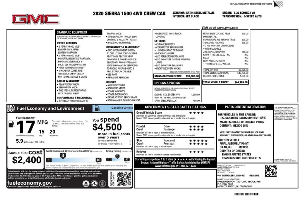 Florida Fine Cars - Used GMC SIERRA 1500 2020 MARGATE 
