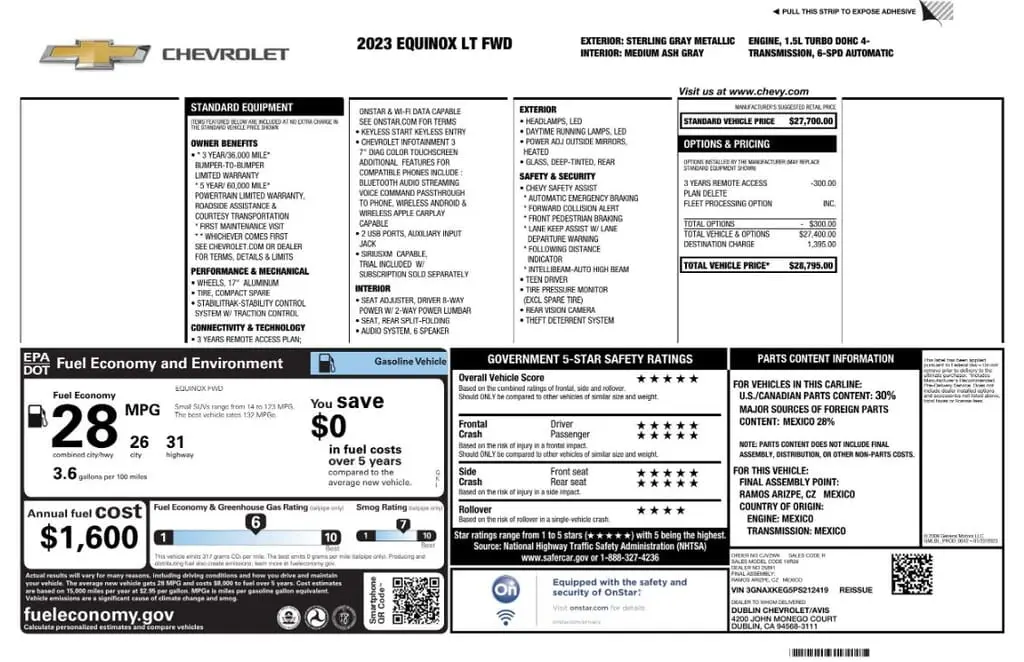Florida Fine Cars - Used CHEVROLET EQUINOX 2023 MARGATE LT