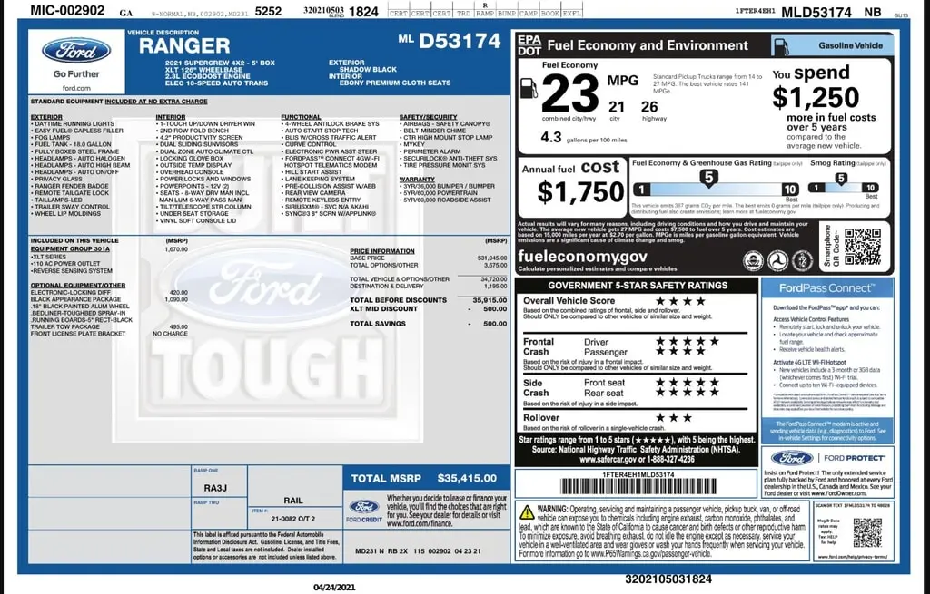 Florida Fine Cars - Used FORD RANGER 2021 WEST PALM XL