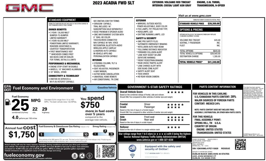 Florida Fine Cars - Used GMC ACADIA 2023 ORLANDO SLT