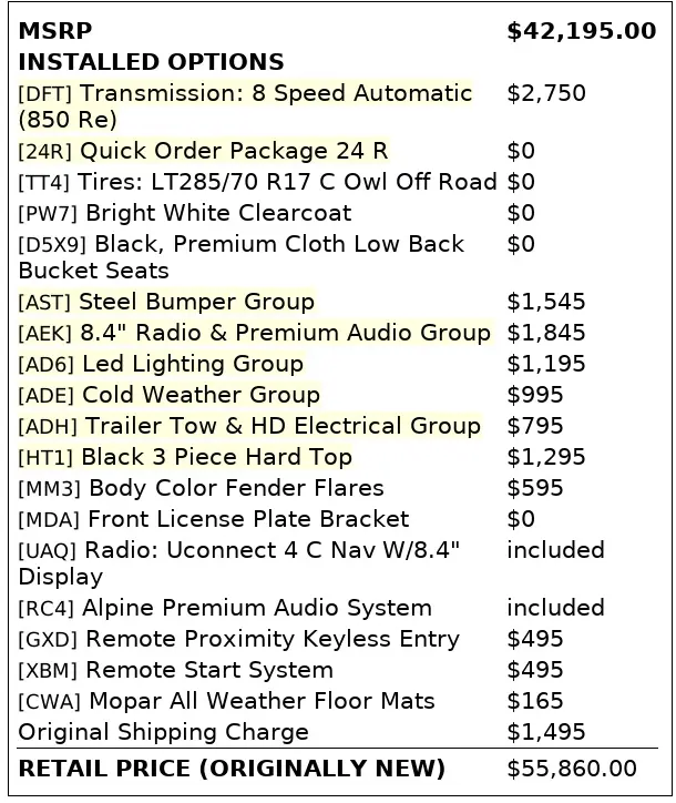 Florida Fine Cars - Used JEEP WRANGLER UNLIMITED 2020 ORLANDO RUBICON