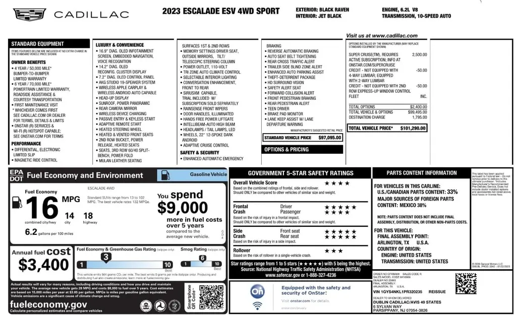 Florida Fine Cars - Used CADILLAC ESCALADE ESV 2023 ORLANDO 4WD SPORT