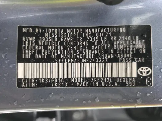 Florida Fine Cars - Used TOYOTA COROLLA 2021 MIAMI LE