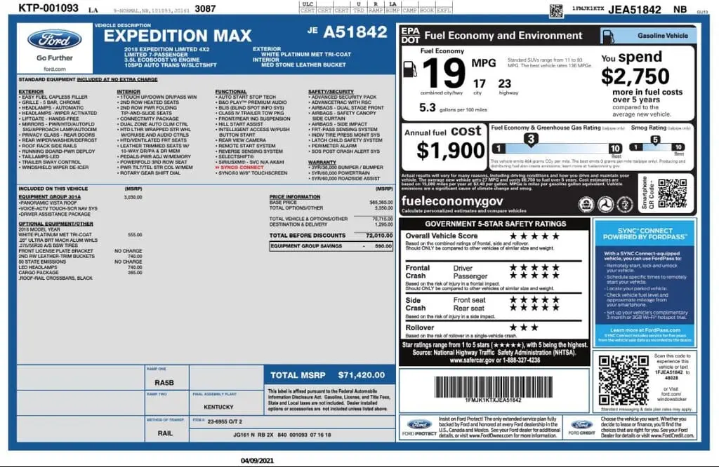 Florida Fine Cars - Used FORD EXPEDITION MAX 2018 MARGATE LIMITED