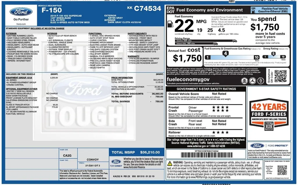Florida Fine Cars - Used FORD F-150 2019 ORLANDO XL