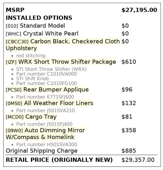 Florida Fine Cars - Used SUBARU WRX 2019 WEST PALM 