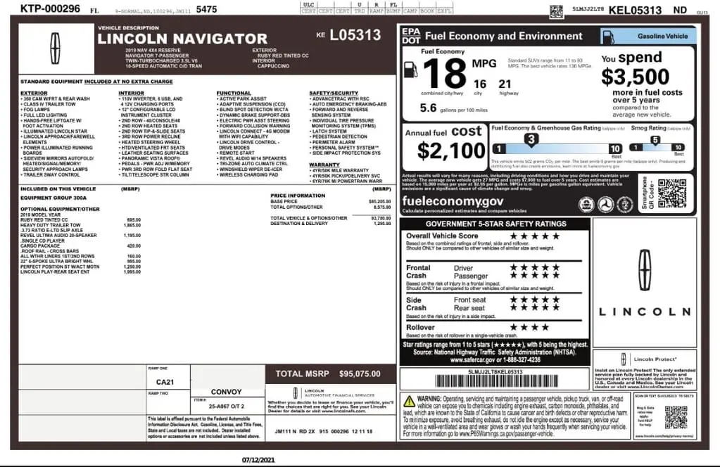 Florida Fine Cars - Used LINCOLN NAVIGATOR 2019 MARGATE RESERVE