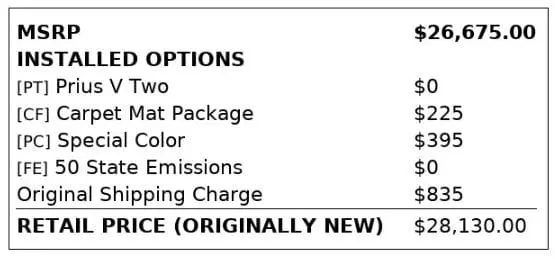 Florida Fine Cars - Used TOYOTA PRIUS V 2015 MARGATE FOUR