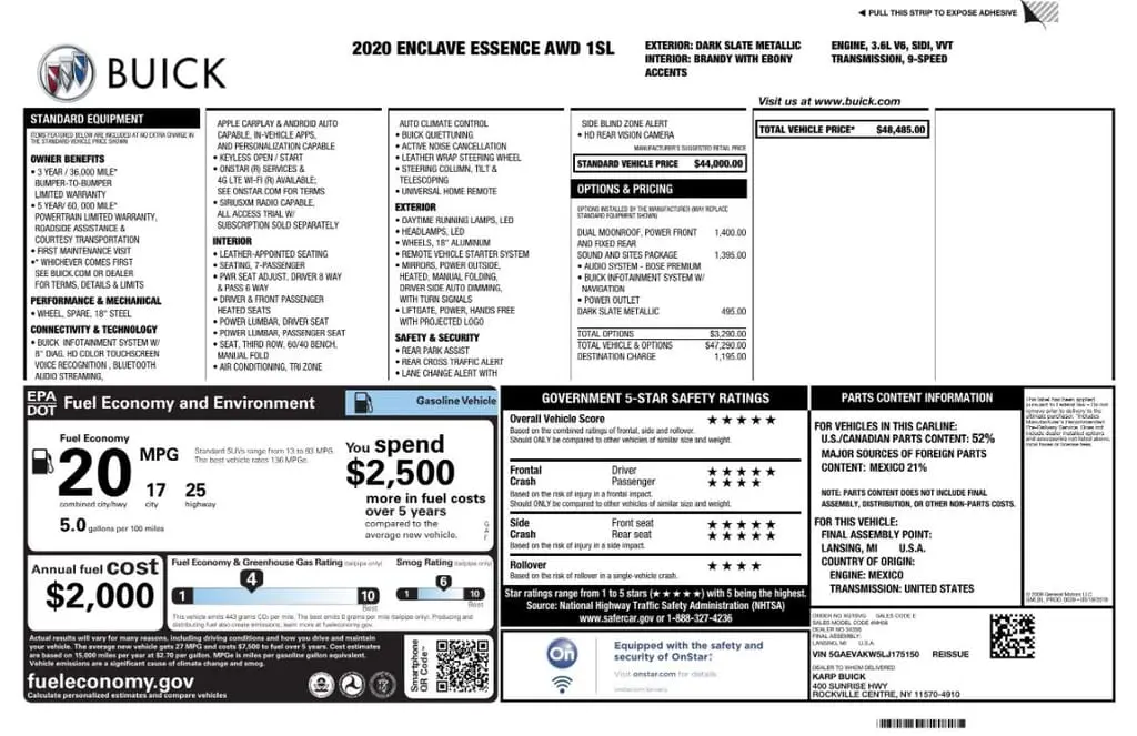 Florida Fine Cars - Used BUICK ENCLAVE 2020 MIAMI ESSENCE