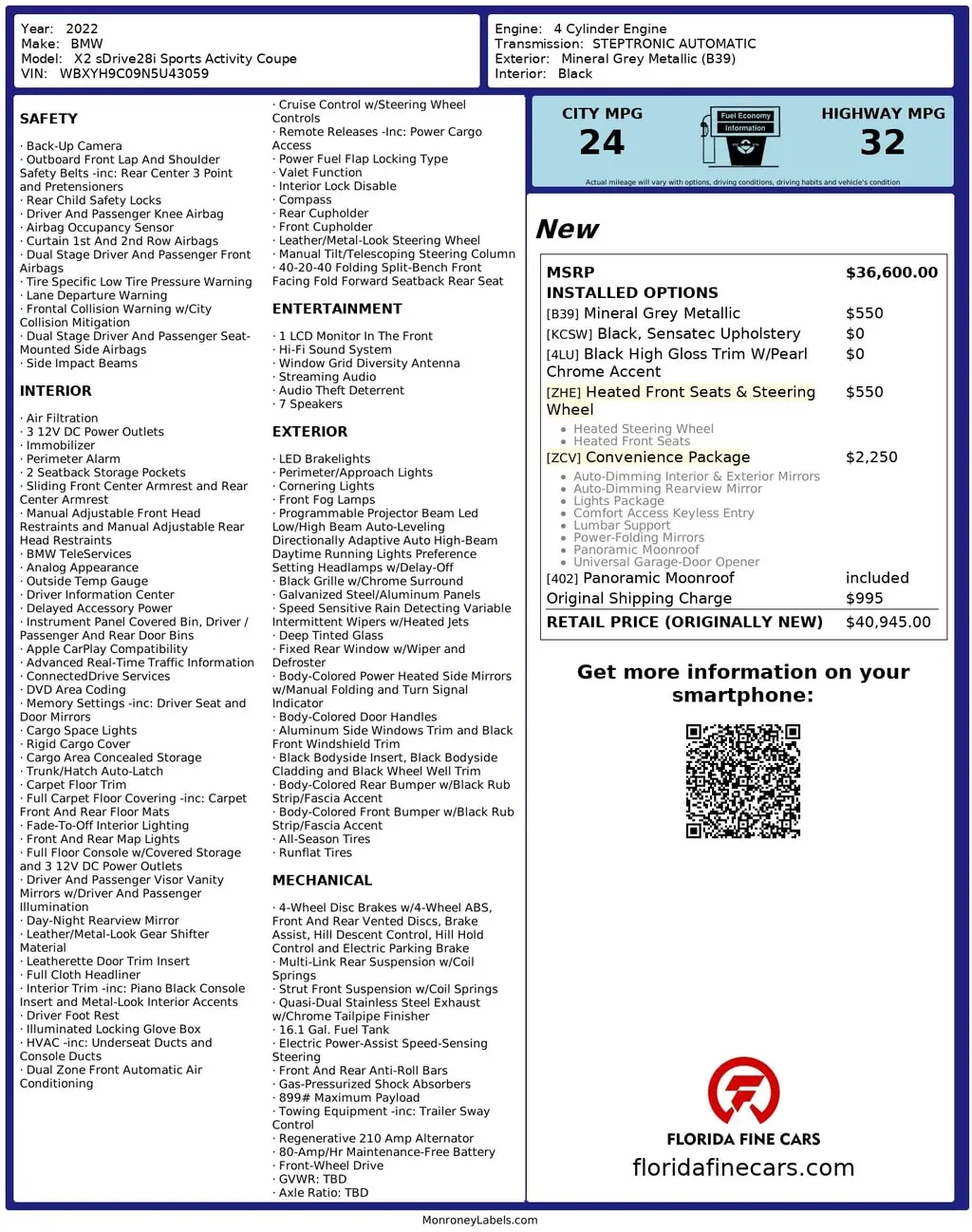 Florida Fine Cars - Used BMW X2 2022 MARGATE SDRIVE28I