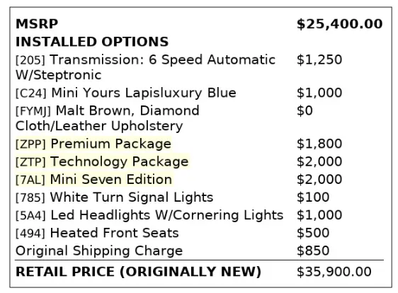 Florida Fine Cars - Used MINI COOPER S HARDTOP 4 DOOR 2017 ORLANDO SEVEN SPECIAL EDITION
