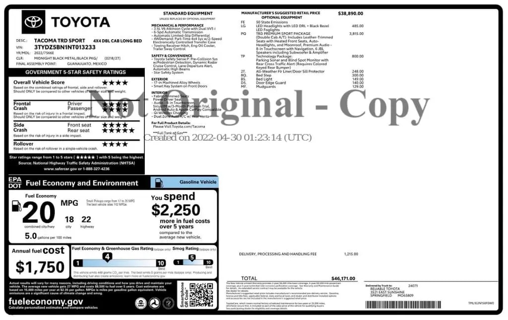 Florida Fine Cars - Used TOYOTA TACOMA 4WD 2022 MIAMI SR5