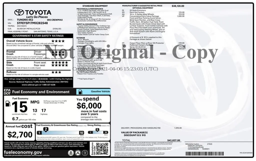 Florida Fine Cars - Used TOYOTA TUNDRA 2WD 2021 MARGATE SR5