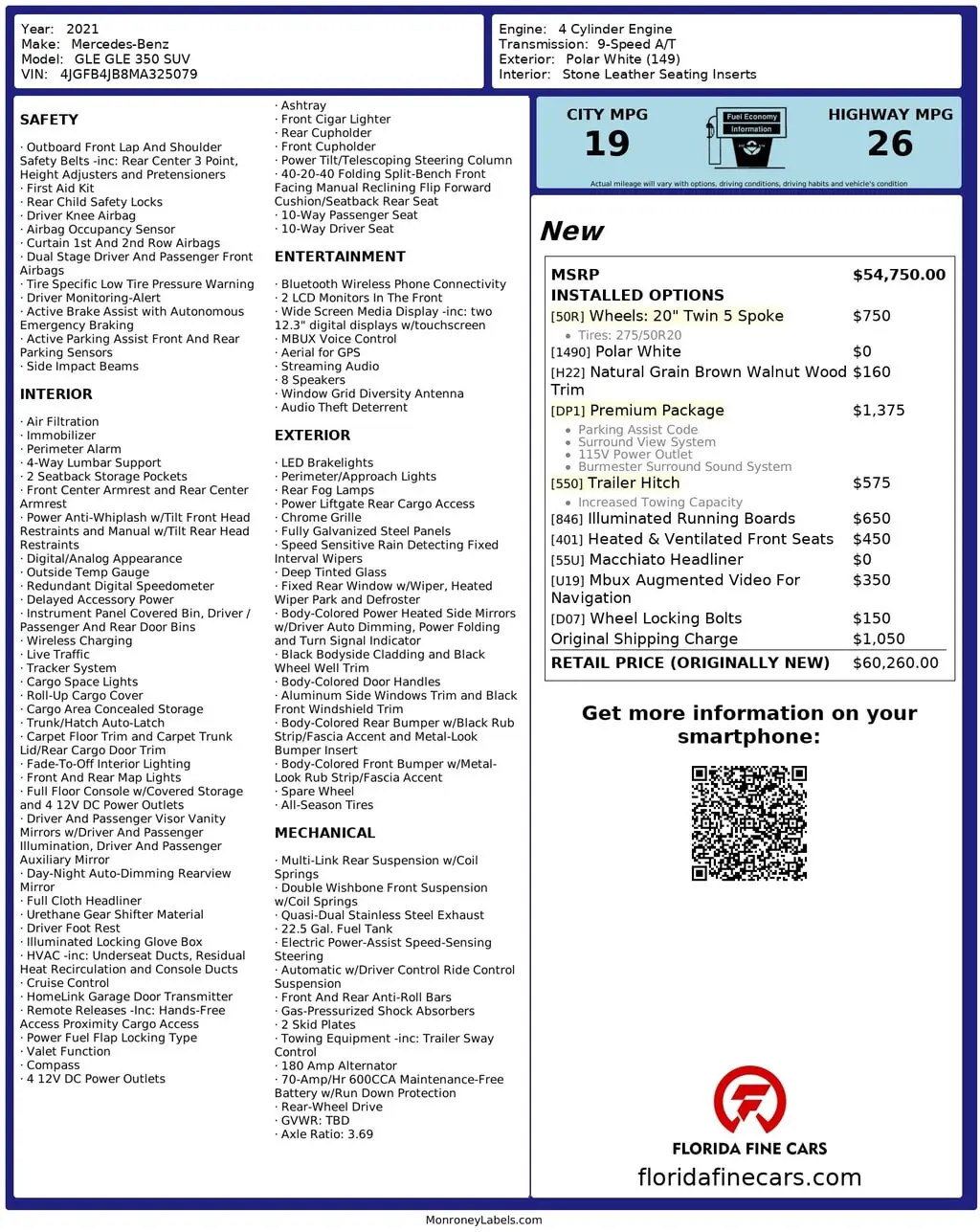 Florida Fine Cars - Used MERCEDES-BENZ GLE 2021 MIAMI GLE 350