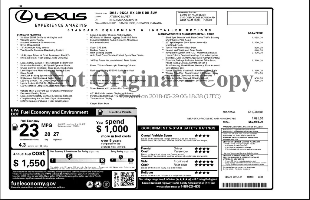 Florida Fine Cars - Used LEXUS RX 2018 WEST PALM RX 350