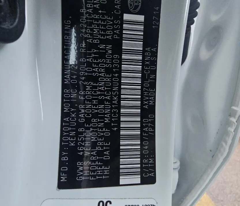 Florida Fine Cars - Used TOYOTA CAMRY 2022 WEST PALM HYBRID LE