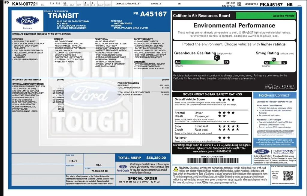 Florida Fine Cars - Used FORD TRANSIT PASSENGER WAGON 2023 WEST PALM XLT