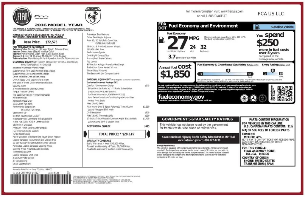 Florida Fine Cars - Used FIAT 500 2016 MIAMI ABARTH