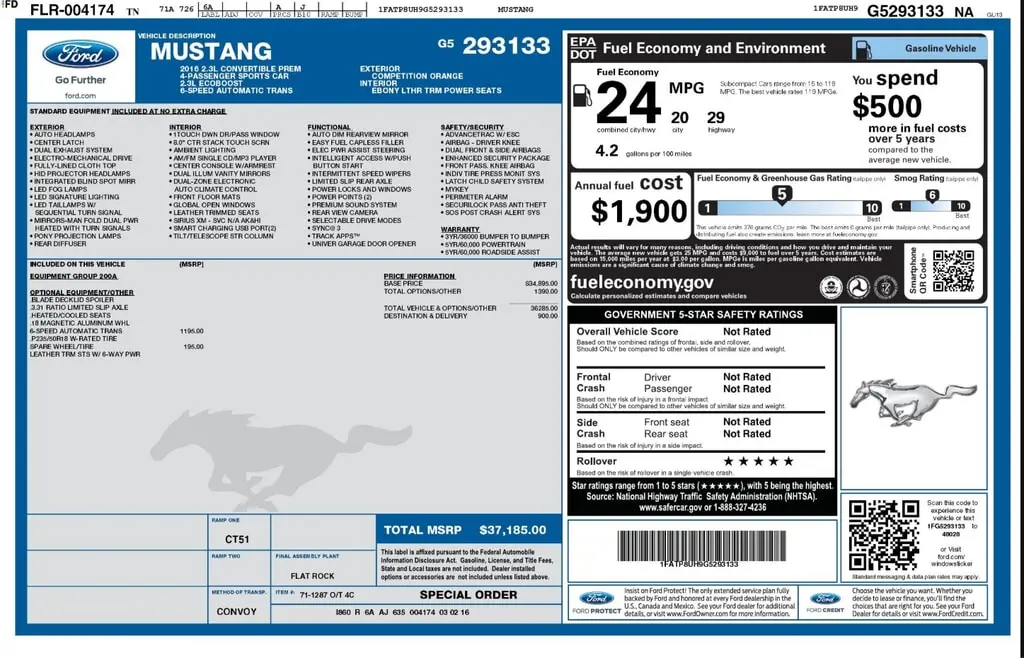 Florida Fine Cars - Used FORD MUSTANG 2016 WEST PALM ECOBOOST PREMIUM