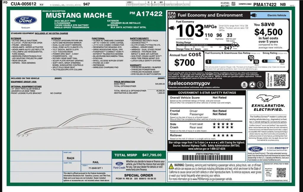 Florida Fine Cars - Used FORD MUSTANG MACH-E 2023 WEST PALM SELECT