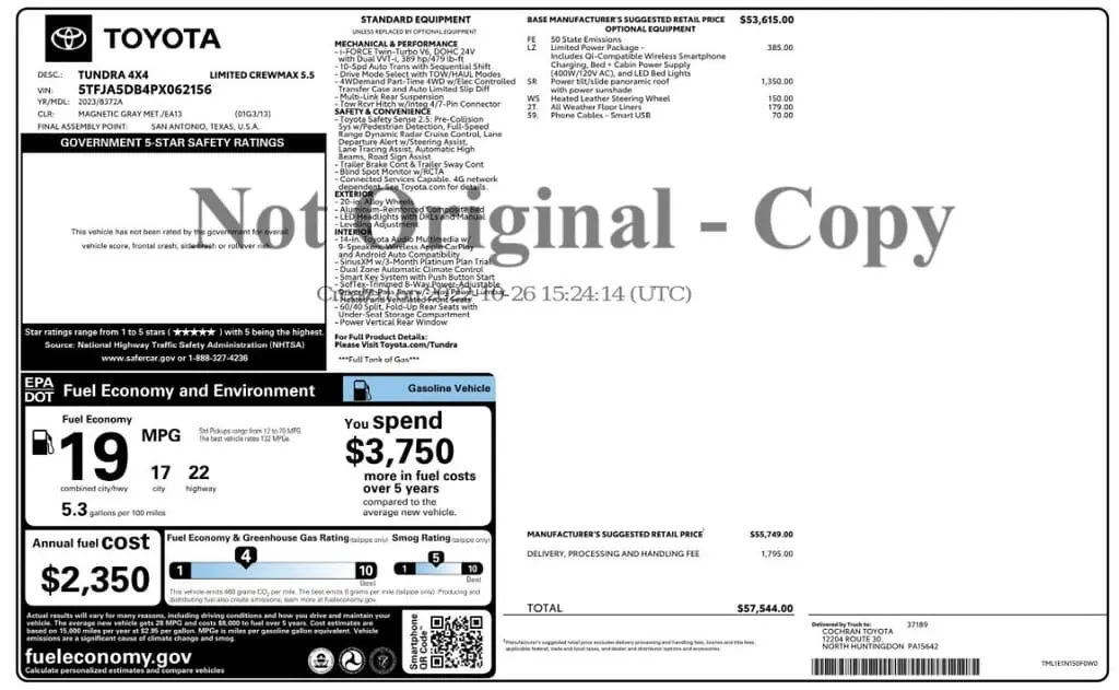 Florida Fine Cars - Used TOYOTA TUNDRA 4WD 2023 MARGATE LIMITED