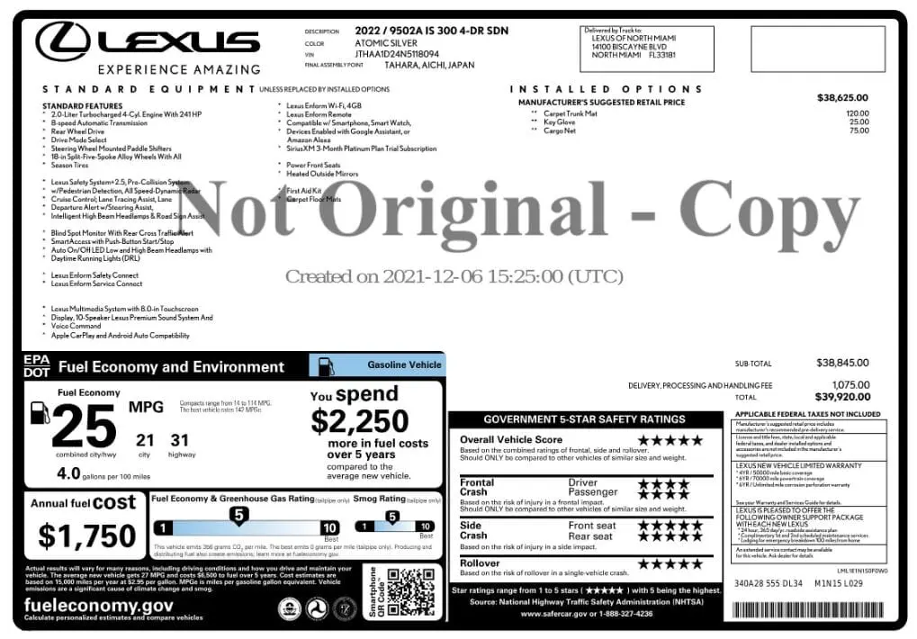 Florida Fine Cars - Used LEXUS IS 2022 MARGATE IS 300
