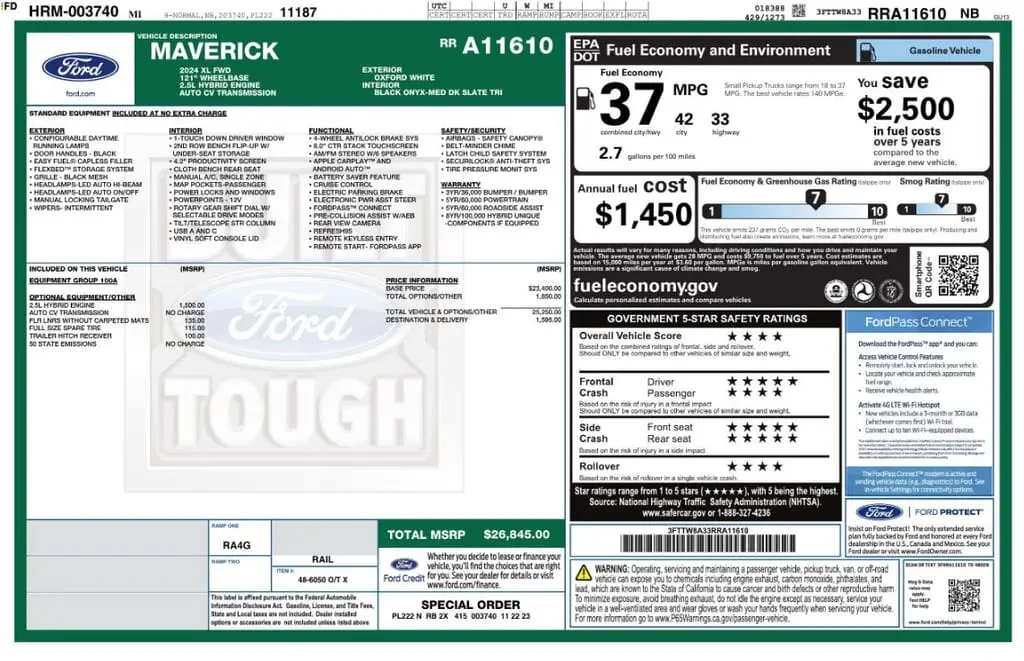 Florida Fine Cars - Used FORD MAVERICK 2024 MARGATE XL