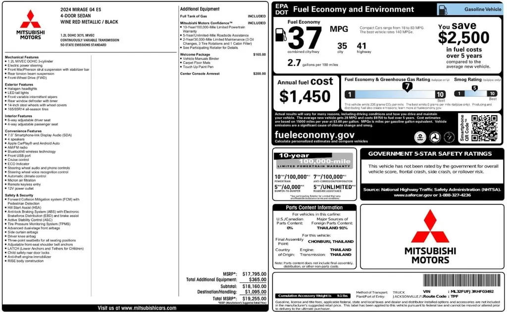 Florida Fine Cars - Used MITSUBISHI MIRAGE G4 2024 ORLANDO LE
