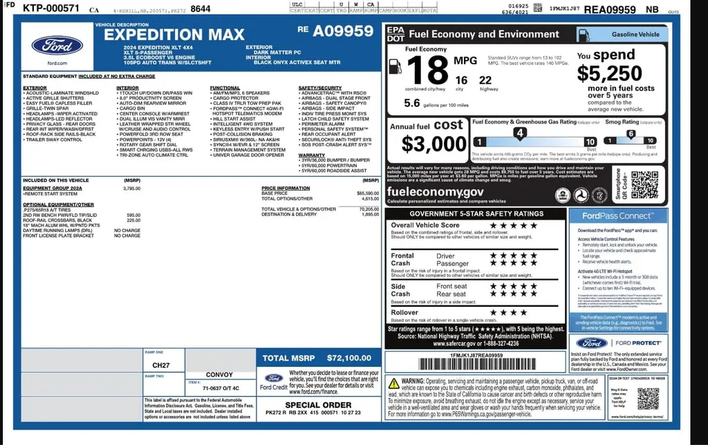 Florida Fine Cars - Used FORD EXPEDITION MAX 2024 WEST PALM XLT