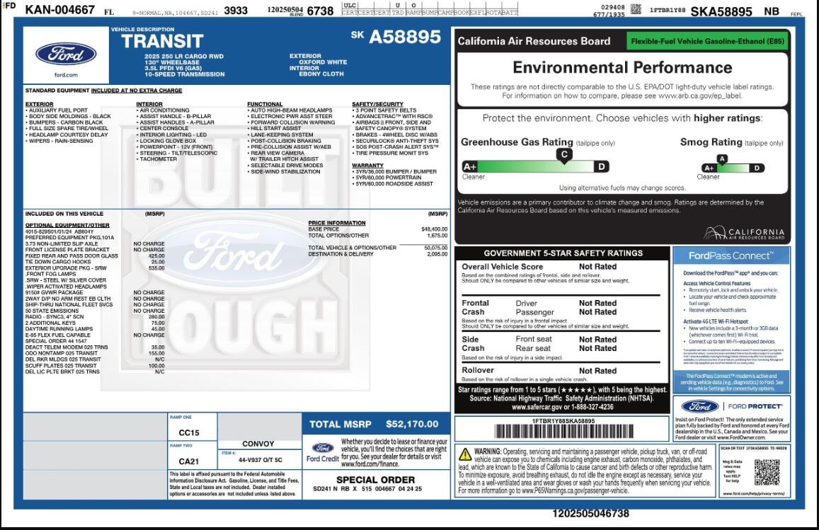Florida Fine Cars - Used vehicle - CARGO VAN FORD TRANSIT 2025