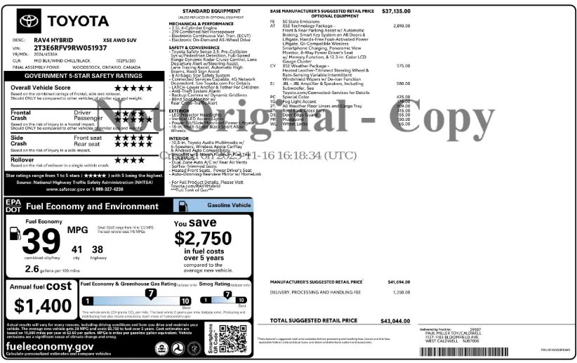 Florida Fine Cars - Used TOYOTA RAV4 2024 WEST PALM HYBRID XSE