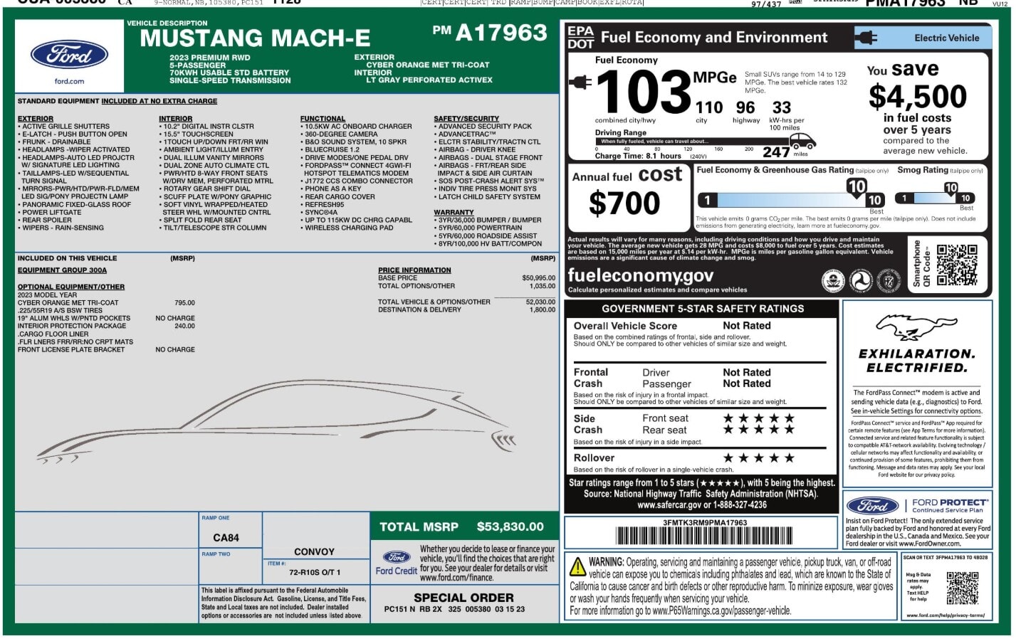 Florida Fine Cars - Used vehicle - SUV FORD MUSTANG MACH-E 2023