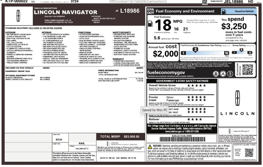 Florida Fine Cars - Used LINCOLN NAVIGATOR 2018 WEST PALM RESERVE