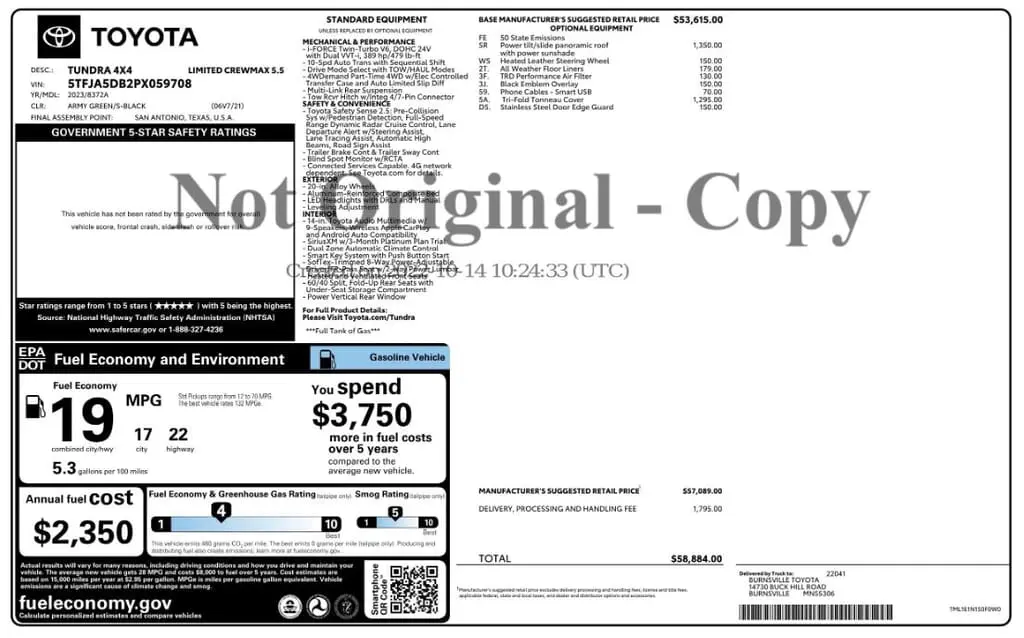 Florida Fine Cars - Used TOYOTA TUNDRA 4WD 2023 WEST PALM LIMITED