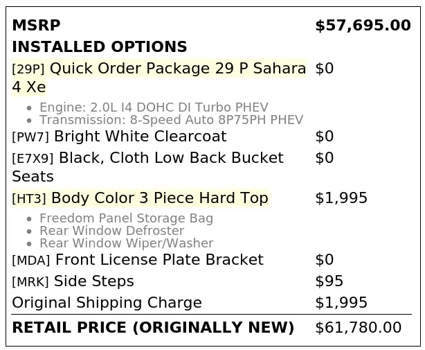 Florida Fine Cars - Used JEEP WRANGLER 4XE 2025 ORLANDO SAHARA