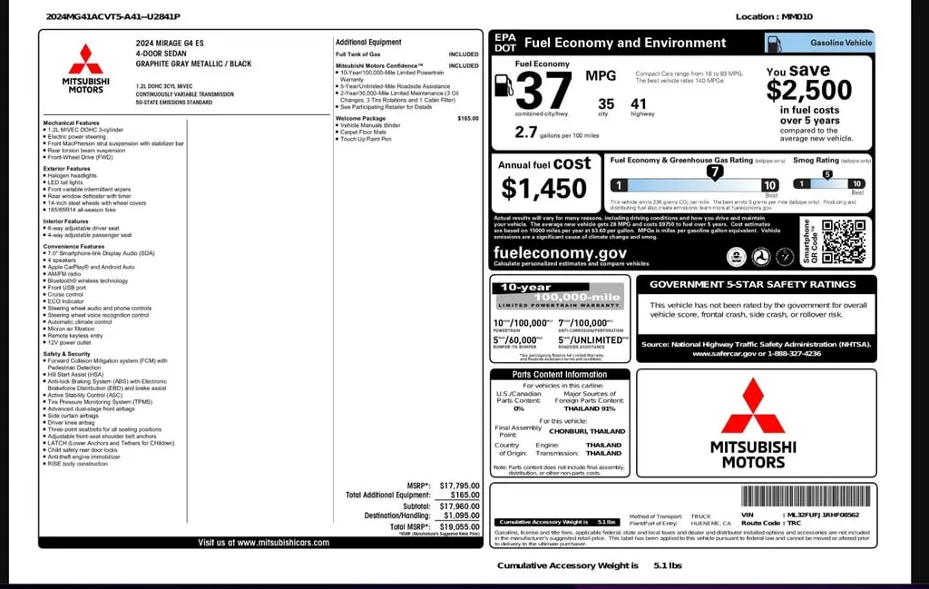 Florida Fine Cars - Used MITSUBISHI MIRAGE G4 2024 WEST PALM ES