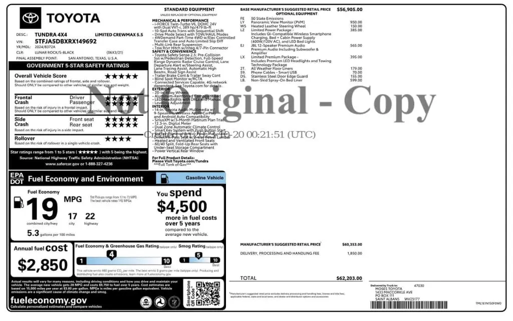 Florida Fine Cars - Used TOYOTA TUNDRA 4WD 2024 MARGATE LIMITED