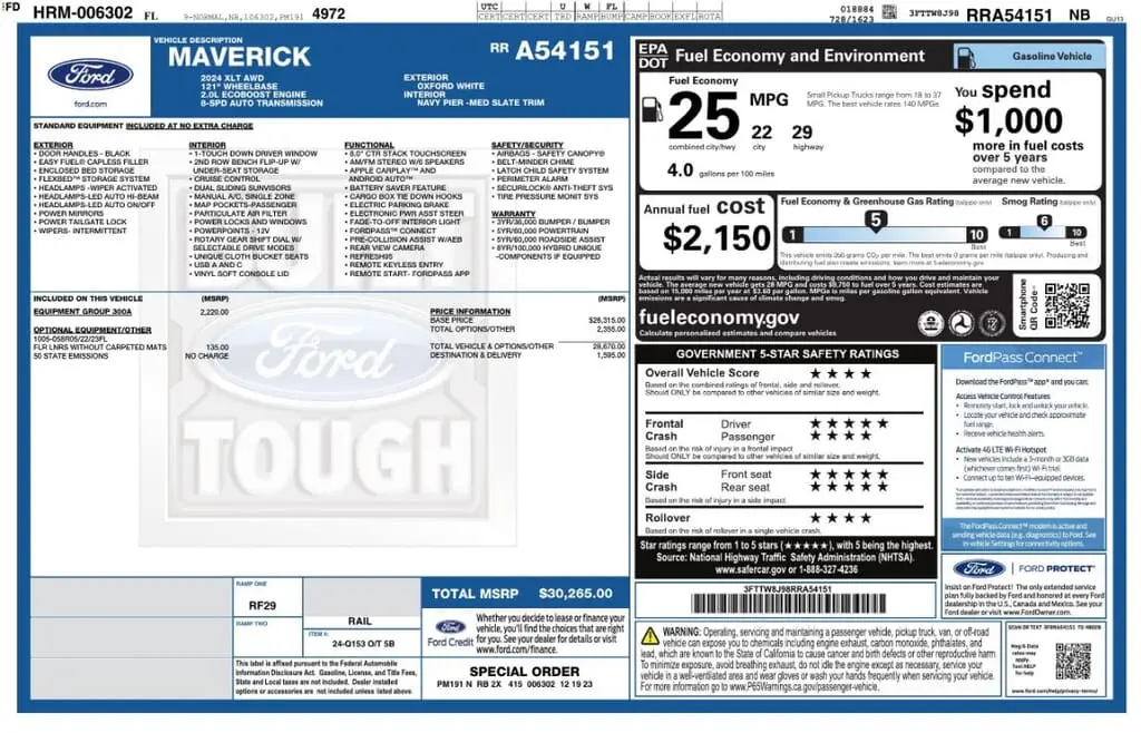 Florida Fine Cars - Used FORD MAVERICK 2024 MIAMI XLT