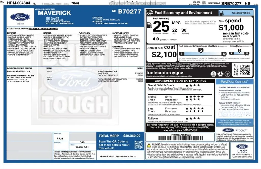 Florida Fine Cars - Used FORD MAVERICK 2025 MIAMI XL