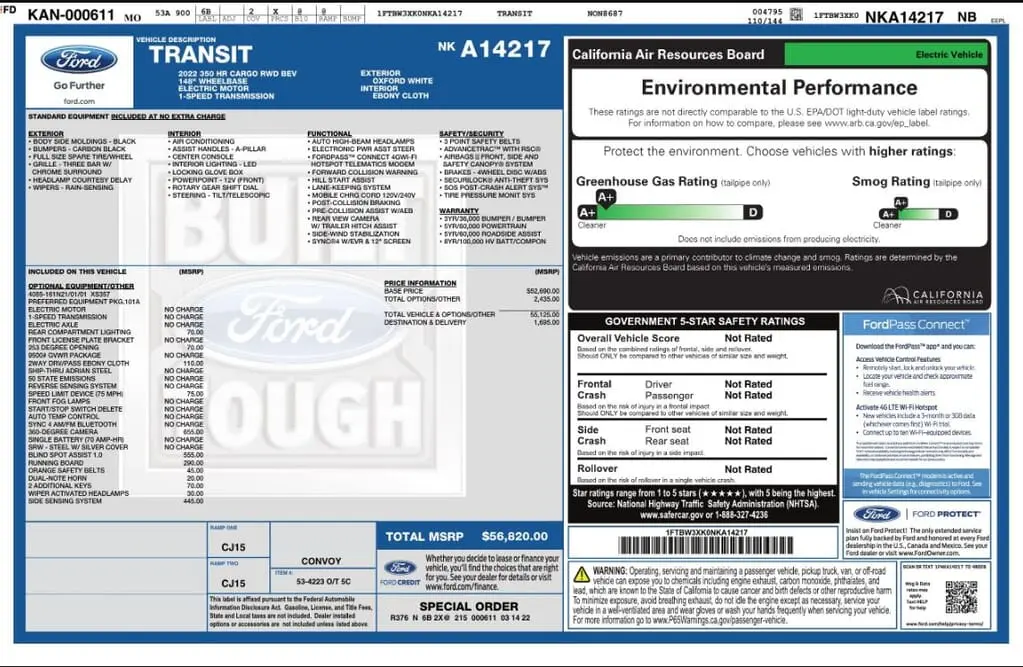 Florida Fine Cars - Used FORD E-TRANSIT 2022 MARGATE 