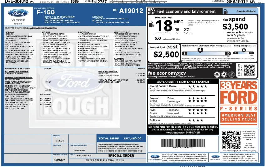 2016 FORD F-150 XLT photo 3